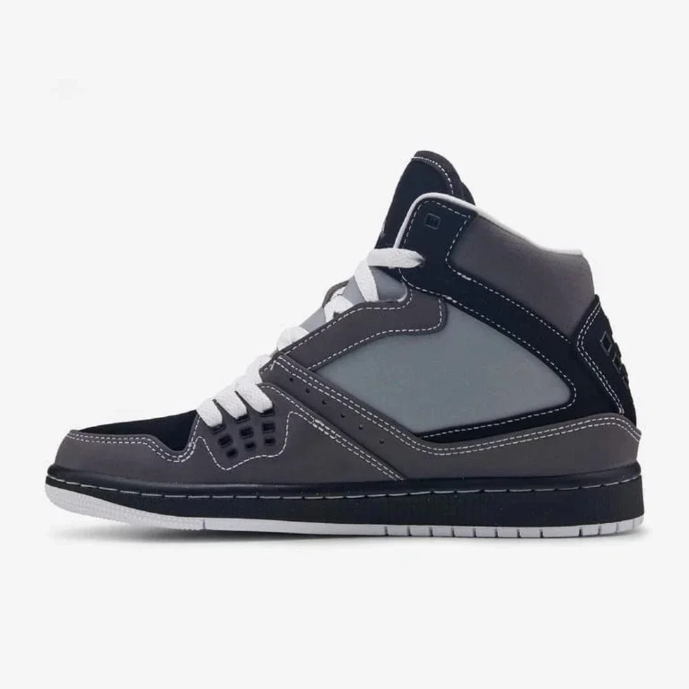 Jordan 1 Flight Mens Size 9 Black Metallic Silver Dark Grey Basketball Shoes NEW